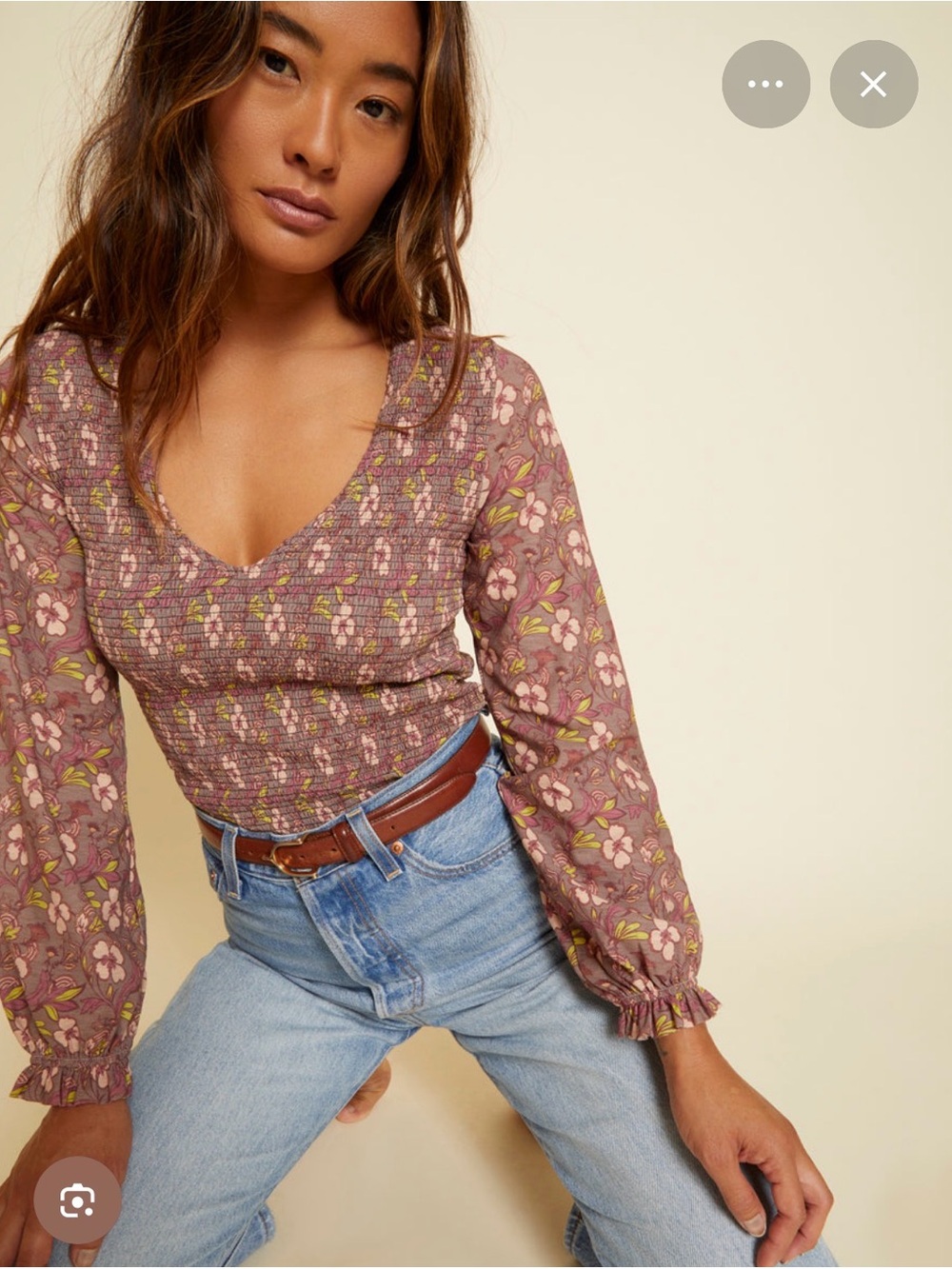 Nation LTD bunny smocked top small